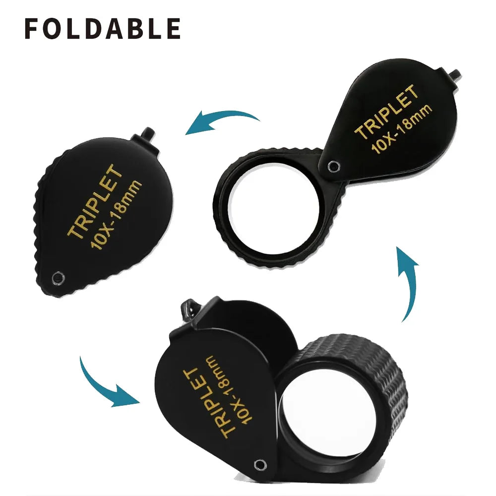 10X Hastings Triplet Jewelry Loupe Optical Glass Magnifier