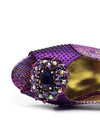 Purple Shoe and Bag Set for Party in Women  African Shoe and Bags Set for Party Elegant Rhinestone Wedding Shoes Bride
