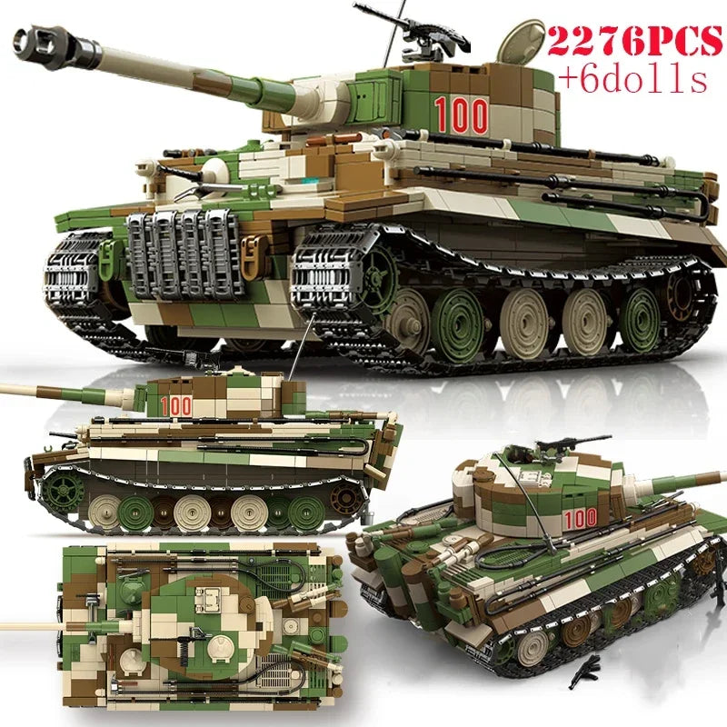 Military World War WW2 KV-1 Heavy Tank Soviet Army Building Blocks Stuart Tank Technical Bricks Educational Toys for s Gift