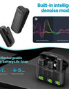 Wireless Lavalier Microphone System Audio Video Recording Microphone Mini Mic for iPhone Android Live Broadcast