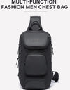 Anti-theft Chest Bag Shoulder Strap USB Rechargeable Crossbody School Gym Pack, Men Sports Waterproof Shoulder Bag