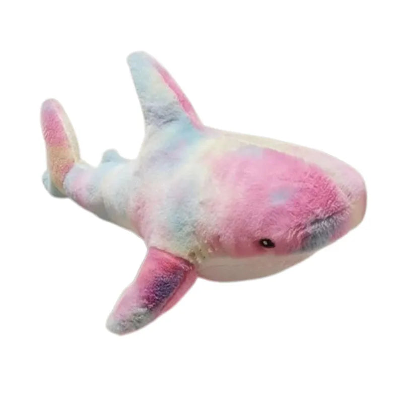 Colorful Shark Plush Stuffed Animal Soft Fish Pillow