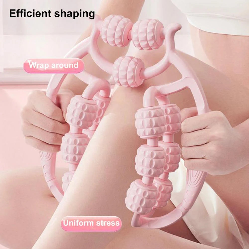 Round Massager Roller for Waist Abdominal Muscles Ring Leg Clip Stovepipe To Clear The Meridian Portable Cellulite Massage Tools