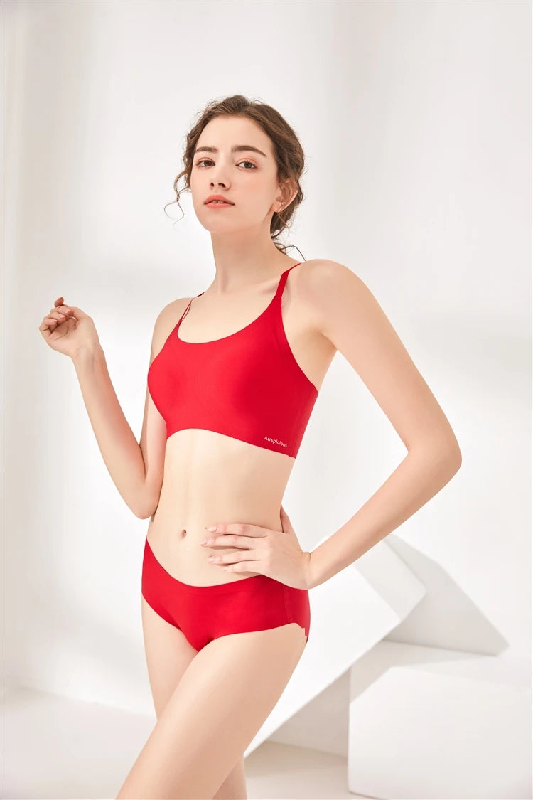 Women’s 2-Piece Seamless Bra & Panties Set – Soft, Wire-Free,