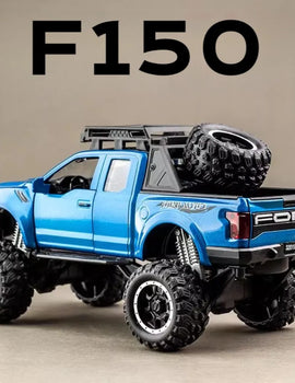 1:32 Scale Raptor F-150 BigFoot Pickup Car Model Toy Pull Back Sound&Light Off Road Truck Models Collection Gifts