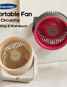 Portable Electric Fan 3600mAh Wireless Air Circulator Fan Cordless Desktop Wall Ceiling Air Cooling Cooler Quiet Ventilator