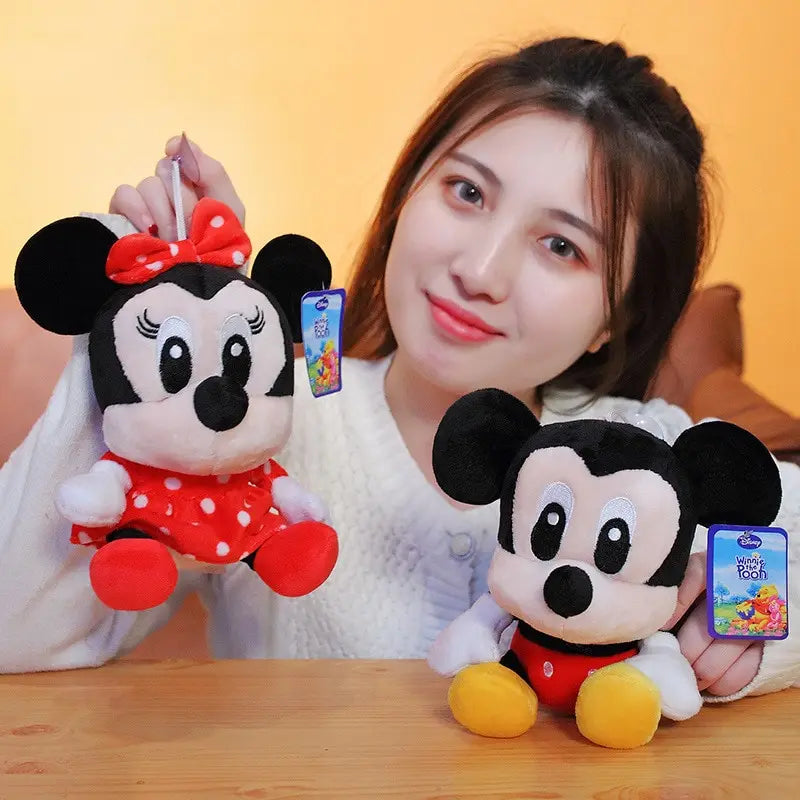 Cartoon Plush Pin Winnie The Pooh Mickey Minnie Tigger Piggy Short Stuffed Animal Doll Doll Toy 's Holiday Gift
