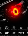 Smart Bicycle Rear Light Auto Brake Sensing Tail Light Waterproof Type-C Bike Taillight MTB Road Cycling Flashlight