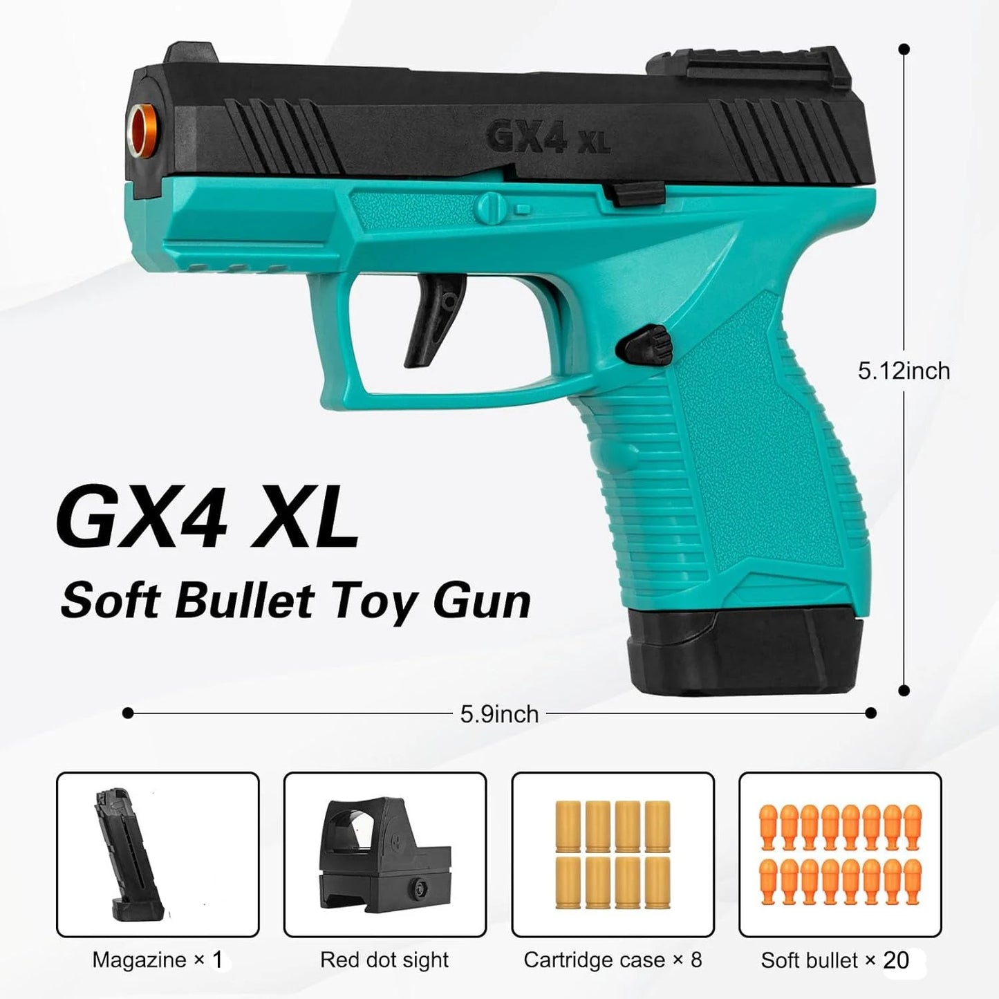 Mini Gx4 Soft Bullet Toy Gun Shell Throwing Continuous Pistol Empty Hanging Outdoor Sports Shooting Games Blaster