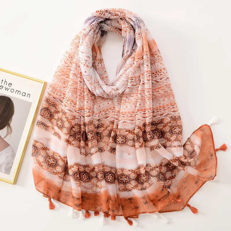 Bandannas Designer Scarf Luxury Scarves Woman Scarf Elegant Women's Shawls For Cotton Veils Bandana Brand