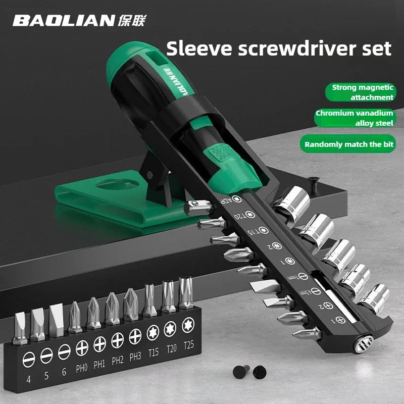 15 in 1 CR-V Screwdriver Precision Hexagonal Screwdriver Head Drills Sockets Car Repair Tools Household Wrench