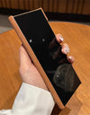 Luxury Leather Magnetic For MagSafe Wireless Charging Phone Case For Samsung S23 S24 S25 Ultra Lambskin Solid Color Hard Cover