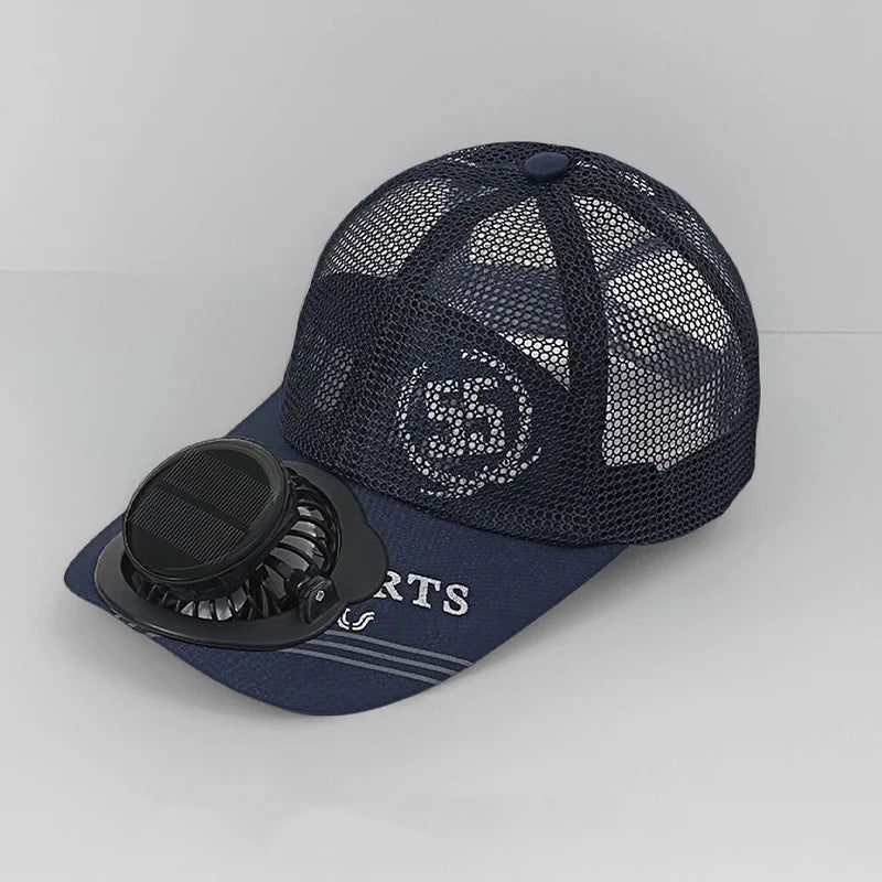 Solar Fan Baseball Cap With Adjustable Fit