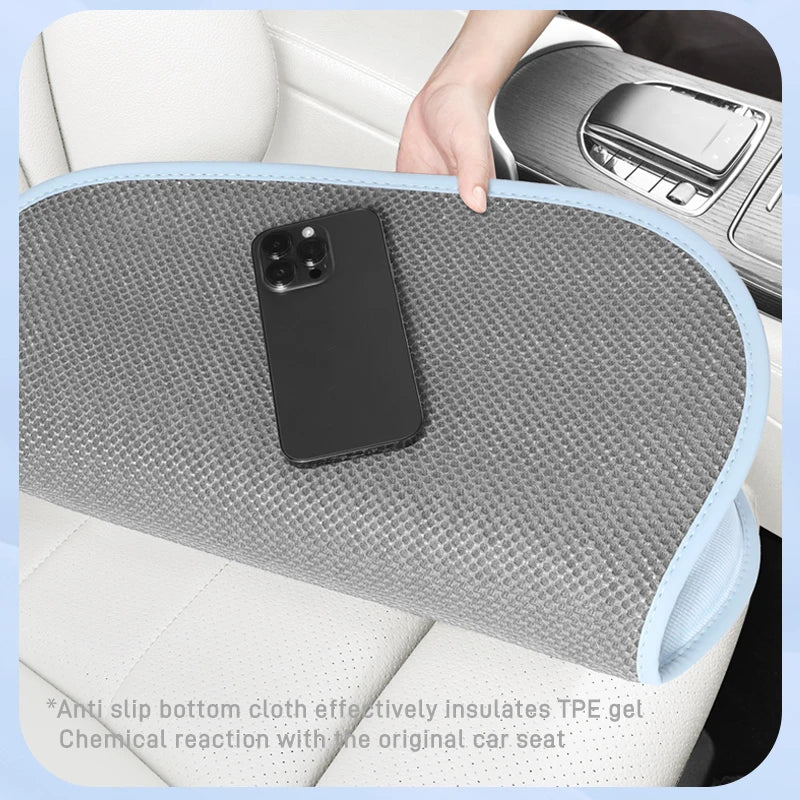 Summer Car Seat Covers TPE Cold Gel Seat Pad 3D Honeycomb Cool Seat Cushion Anti-Slip Auto Seat Covers Cooling Seat Mat