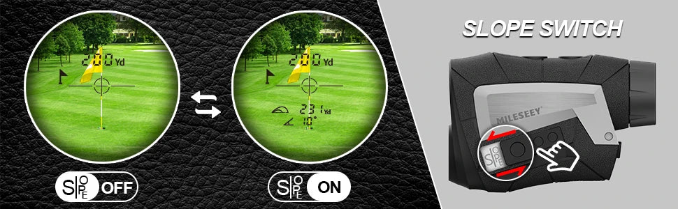 Laser Range Finder Black 600M Golf Distance Meter, with Vibration, Magnet, Slope switch, support USB Charging