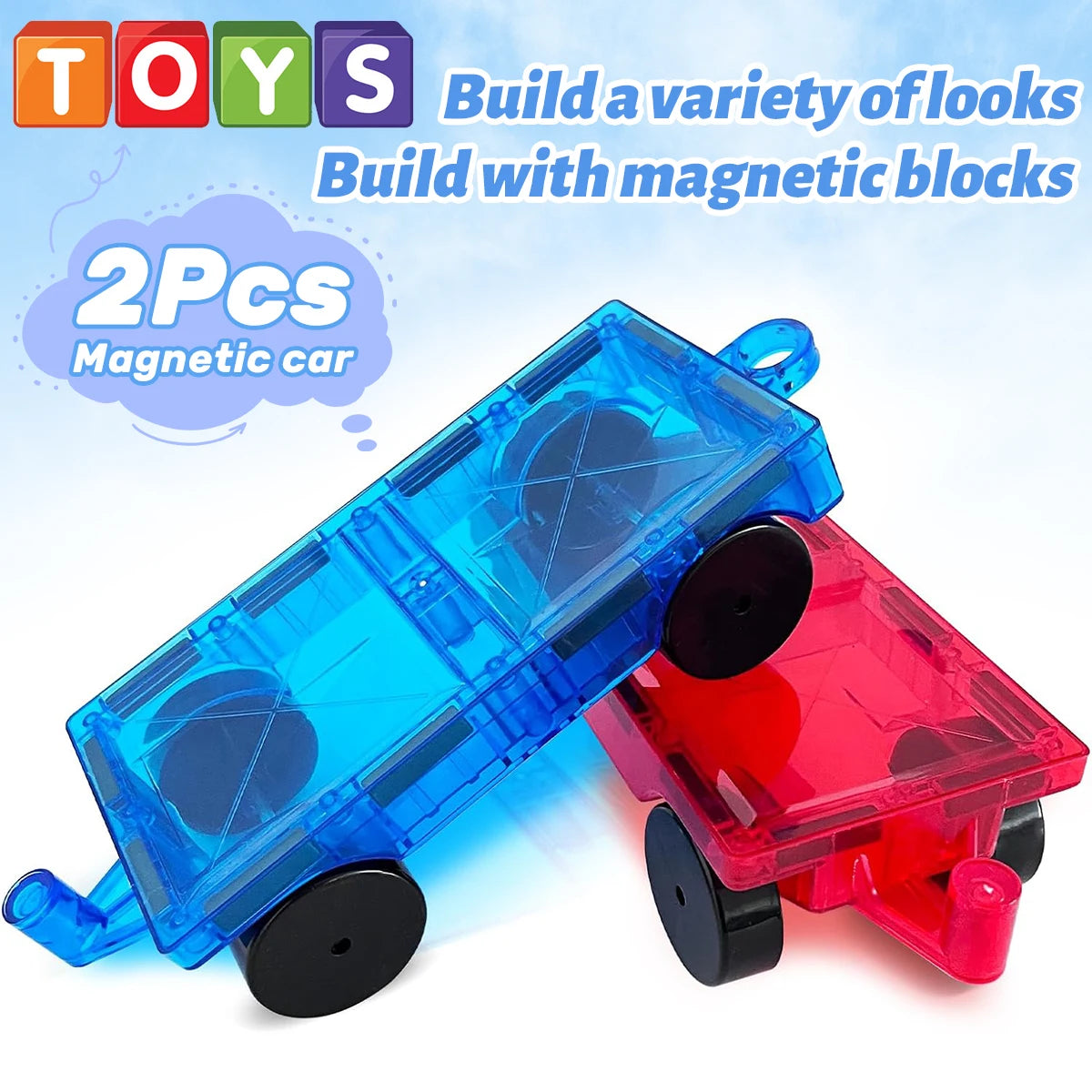 Building Blocks set with car assembly toys  Montessori Educational Game Toys for Boys Girls Gifts