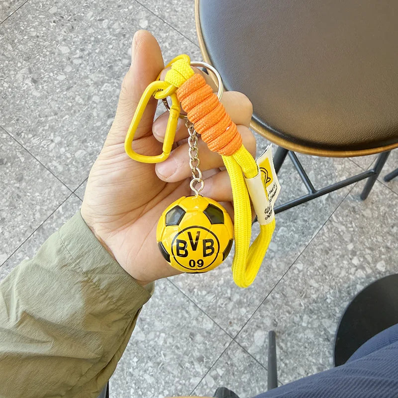 Football Club PU Keychain Soccer Fan Backpack Charm Collectible Gift