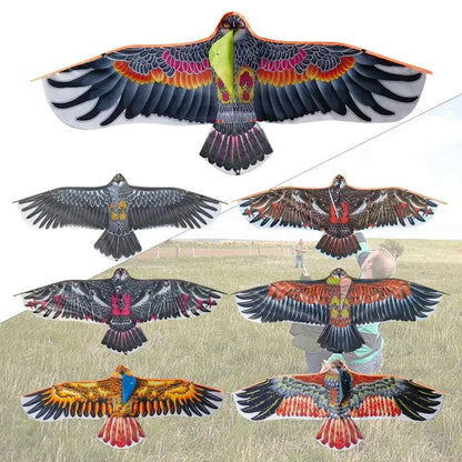 1.1m Eagle Kite New Gift Flat Flying Toys 30 Meter Kite Line Multi Style Flying Kites Outdoor