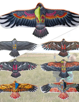 1.1m Eagle Kite New Gift Flat Flying Toys 30 Meter Kite Line Multi Style Flying Kites Outdoor