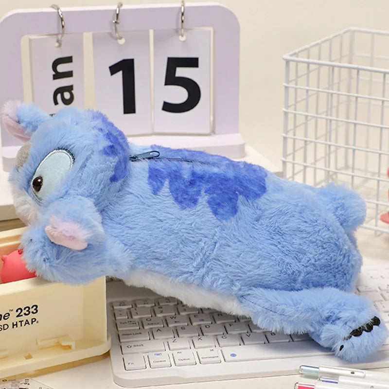 Stitch Plush Cute Pencil Case Disney Anime Kawaii Pen Bag Kids School Home Stationery Box Lilo & Stitch Plush Bags Kids Gift Toy