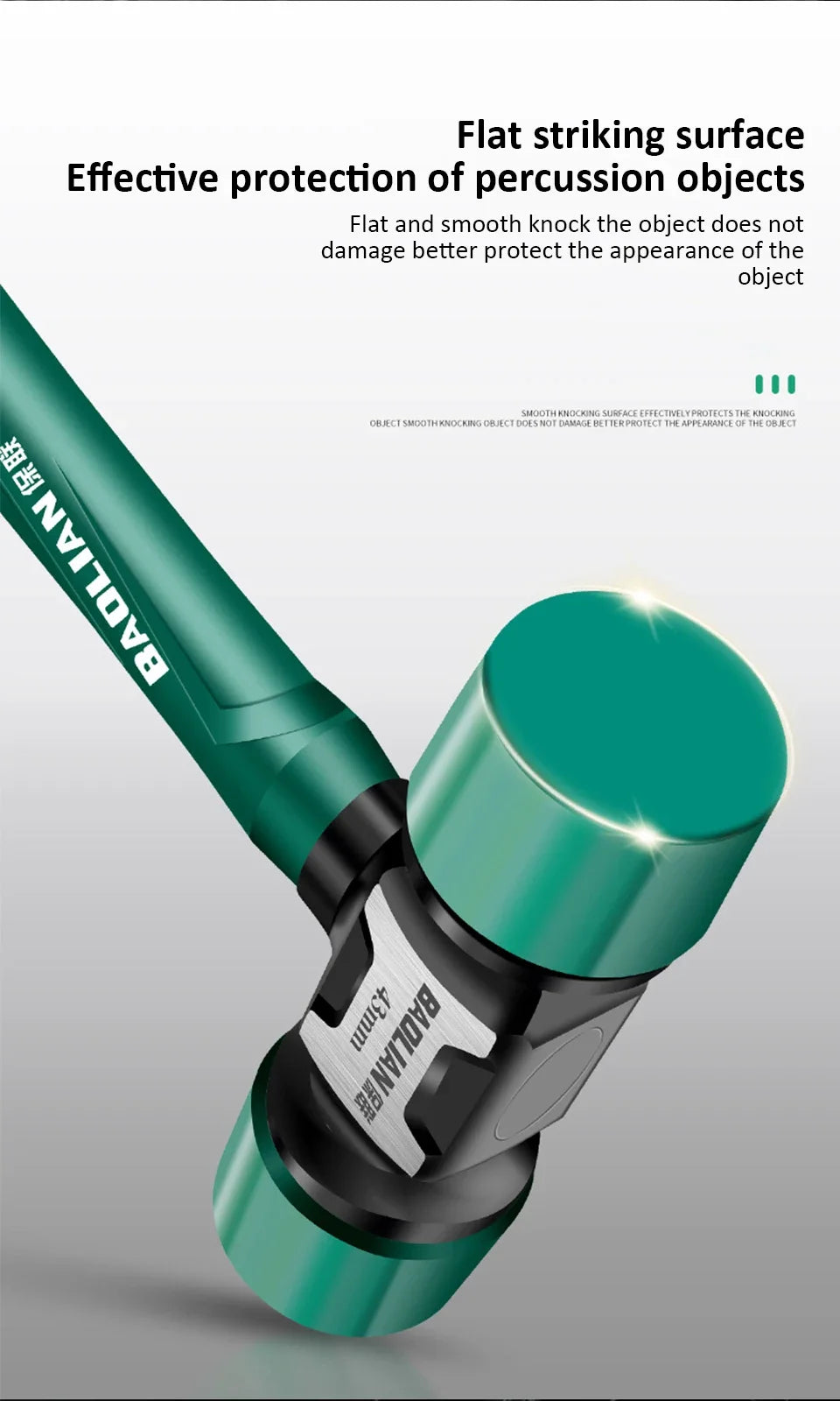 Rubber Hammer Transformable Multifunctional High Resilience Rubber Hammer Anti-vibration and Non-slip Professional Work Tools