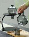 Heat-resistant Glass Teapot Holder Base Tea infusers Tea Ware Tea Making Kungfu Teapot Teacup Automatic Tea Set