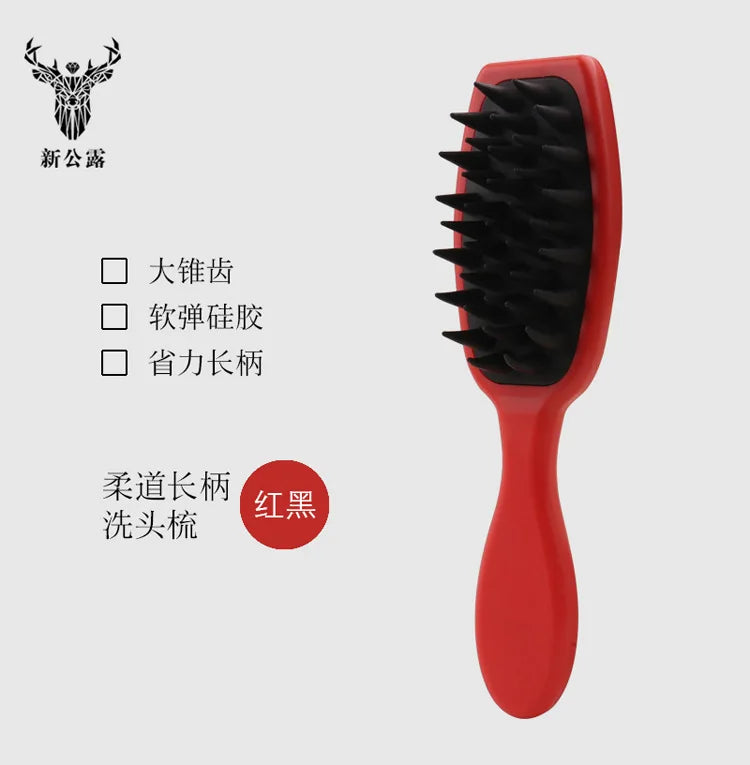 Silicone Shampoo Brush Head Scalp Massage Comb Clean The Scalp Thoroughly Body Massage Brush Bath Brush Salon Hairdressing Tool