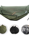 Portable Outdoor Camping Hammock with Mosquito Net High Strength Parachute- Fabric Hanging Bed Hunting Sleeping Swing