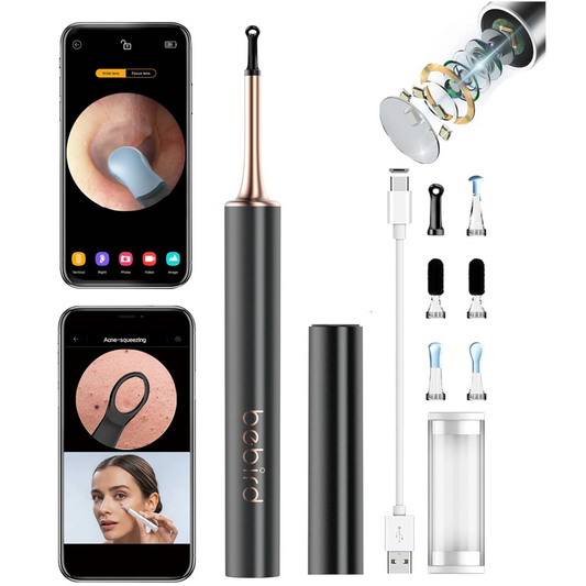 T15 Smart Visual Earwax Acne 2 in 1 Removal Tool With HD1080P Camera Ear Otoscope Cleaner IP67 Waterproof Endoscope