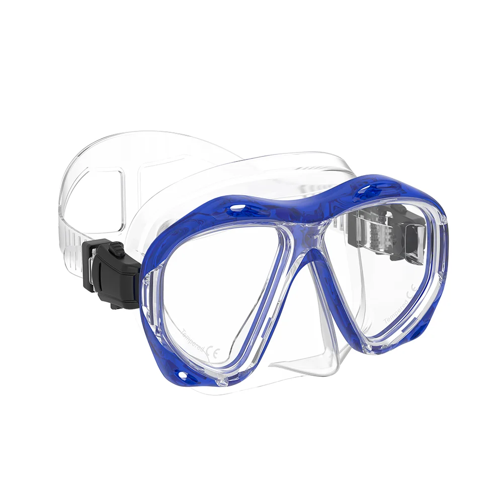 Adult silicone diving glasses professional snorkeling HD swimming tempered glass large frame mask