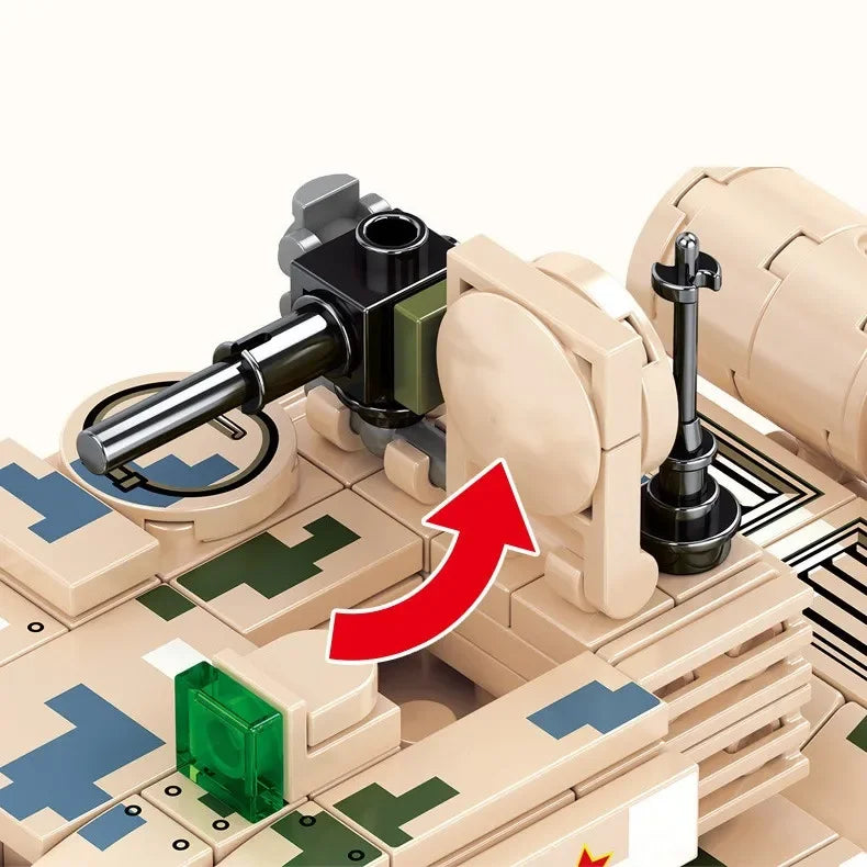 Blocks Chinese military tank chariot Model action figure social games s toys boy birthday gift room decoration ornament