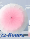 32 Bone Automatic Umbrella Gradient Color 3 Fold Windproof Waterproof Sunshade Sun UV Protection Umbrellas