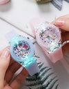 Cartoon Baby Unicorn Kids Watches Girls Toys Silicone Strap Flash Light Children Watch Clock Quartz Wristwatches