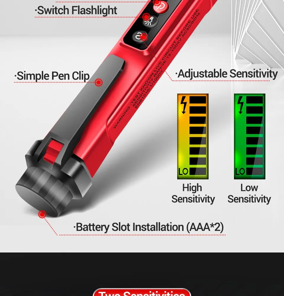 Digital Smart AC/DC Voltage Detectors Non-Contact Tester Pen Meter 12-1000V Current Electric Sensor Test Pencil