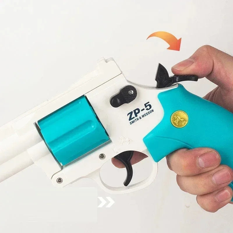 ZP5 357 Revolver Launcher Pistol EVA Soft Dart Bullet Toy Gun Airsoft CS Outdoor Shooting Game Weapon