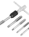 Portable 6pcs T-type Tap Wrench Set Drill Set Hand Tapping Tools Machine Screw Thread Tap Twist Bit M3/M4/M5/M6/M8  DIY Tool