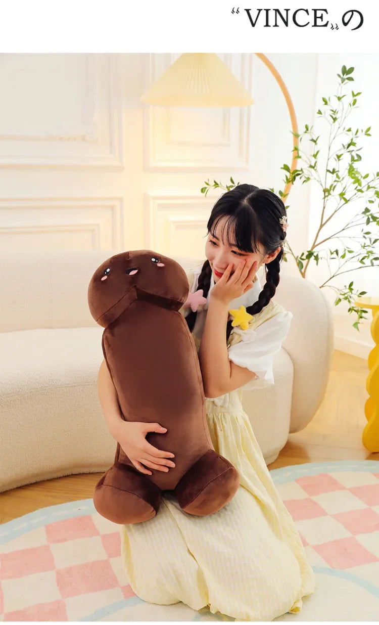 105cm Big Size Trick Penis Plush Kawaii Soft Simulation Dick Plushie Real-life Penis Pillow Sexy Hugging Pillow Girlfriend Gifts