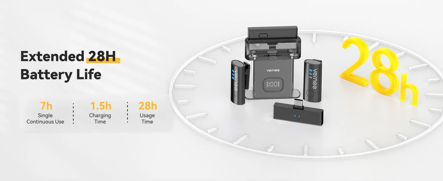 V10 Wireless Lavalier Microphone 60M Noise Cancellation Vlog Short Video Recording Mini Mic for iPhone/Android