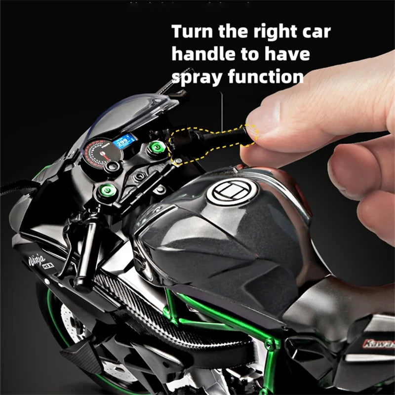 Diecast H2 H2R Sports Motorcycle Model 1 to 9 Scale