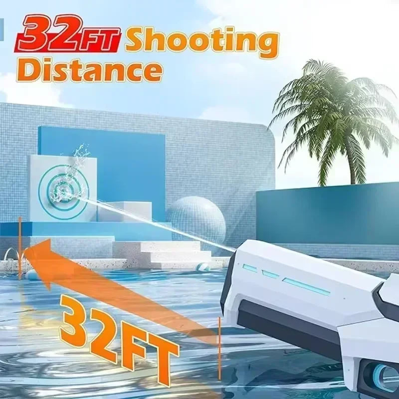 Pulse Electric Continuous Water Gun with Automatic Water Absorption – High-Pressure Rechargeable Water Blaster