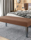 Velvet Long Bench Cover Stretch Soft Piano Stool Covers Rectangle Elastic Chair Cover All-inclusive for Dining Room Bedroom