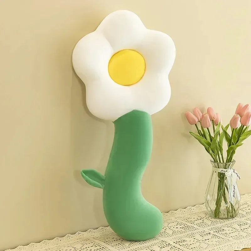 Long Sunflower Plush Body Pillow Cute Large Flower Stuffed Cushion Sofa Decorative Stuffed Body PillowBed Sleeping Back Cushion