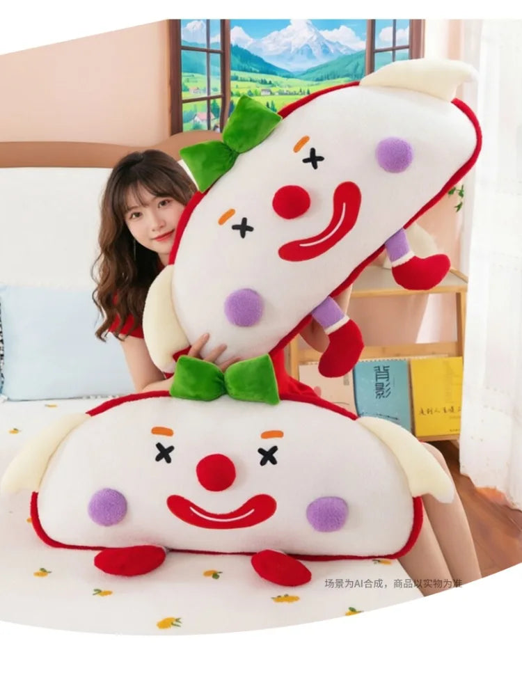 Cute Toast Clown Plush Toy Soft Bread Pillow