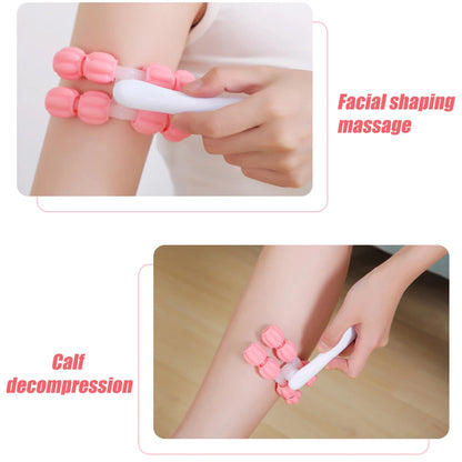 Y-shaped 8-bead massager Hand Held Massager Massager Roller for Hand Muscle Back Neck Foot Shoulder Leg Pain Relief Massage Tool