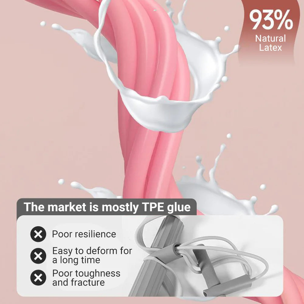 6-Tube Resistance Bands Yoga Pedal Puller Abdomen Waist Arm Training Elastic Pull Rope fitness Exercise At Home