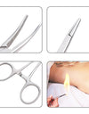 Stainless Steel Curved Tip and Straight Tip Forceps for Locking Clamp Hemostatic Forceps Arterial Forceps Clamp Fish Hook Pliers