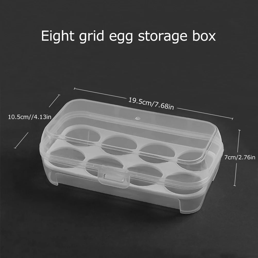 6-Grid Portable Egg Storage Box – Shockproof & Drop-Resistant Refrigerator Egg Organizer Case