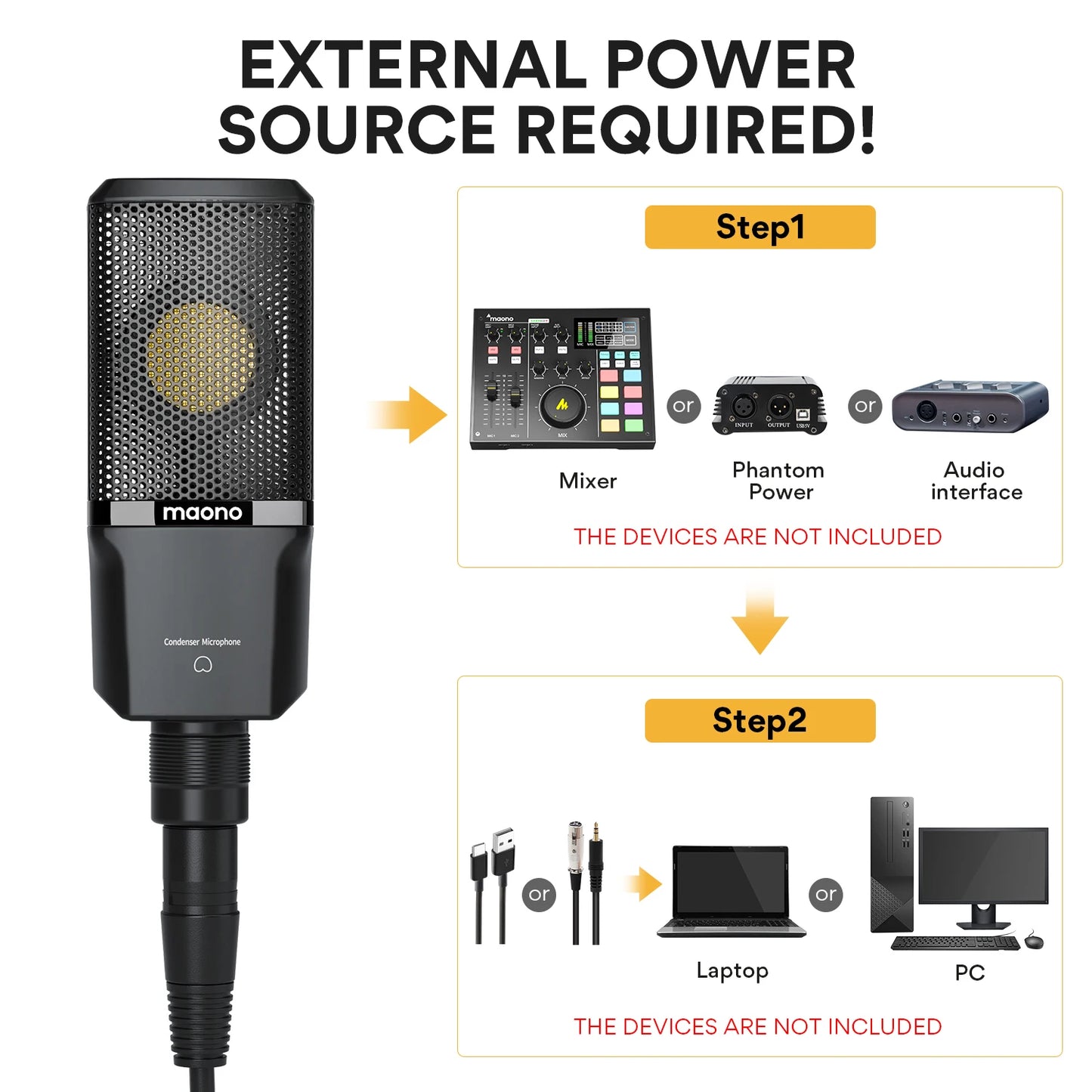 XLR Large Diaphragm Condenser Microphone for Studio Recording Podcasting and Streaming