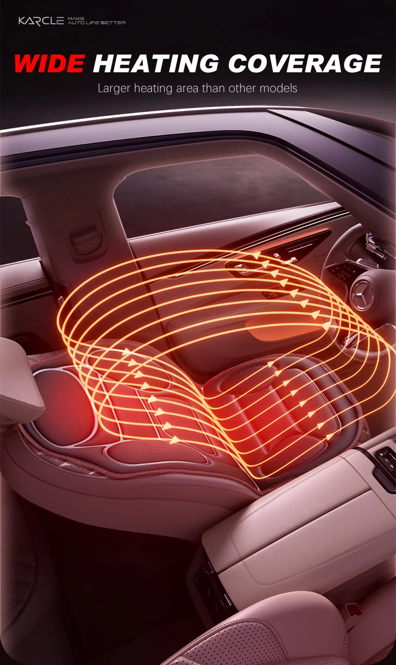 Winter Heated Car Seat Cover 12V Heating Warmer Car Seat Cushion 1/2pcs Auto Universal Car Seat Protector Cloak Cover Pads Set