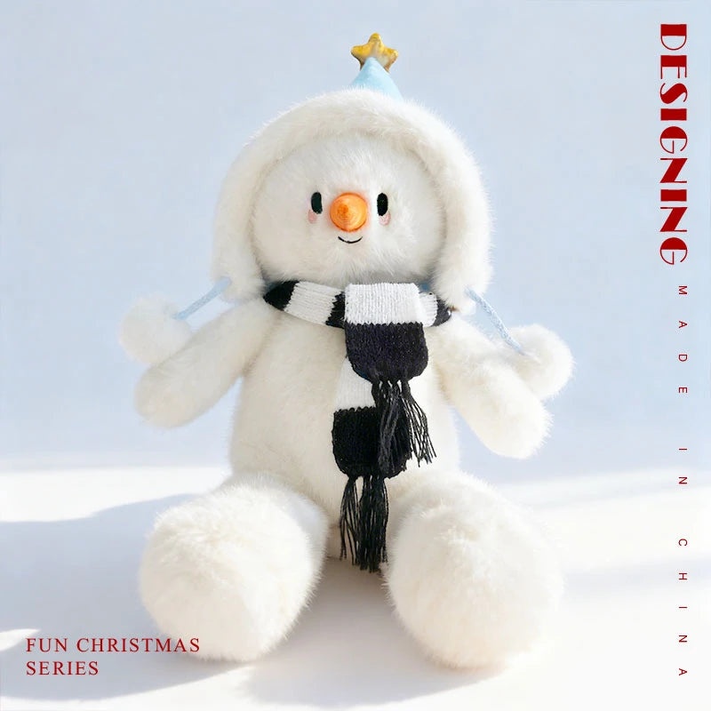 Realistic Snowman Plush Soft Stuffed Christmas Pillow